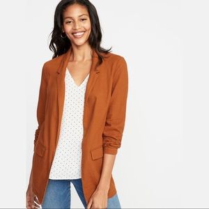 Old Navy linen-blend blazer in burnt ginger color size M